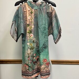 Floral Green and Pink Dress